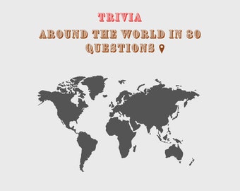 World geography trivia, quiz, printable, multiple choices
