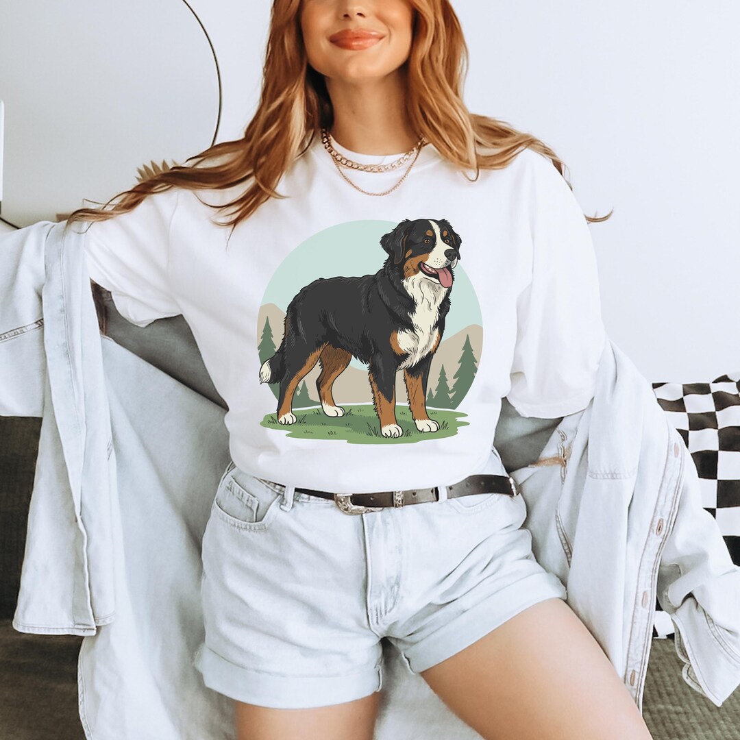 Bernese Mountain Dog Tshirt, Bernese Dog Mom Tee Shirt, Bernese