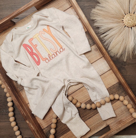 Personalized Baby Girl Romper, Infant Coming Home Outfit,baby