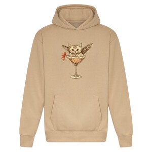 Vintage Retro 90s Cupid Cat Angel, Oversized Hoodie – Rococo-Inspired Whimsical Illustration for a Playful Valentine’s Day Outfit