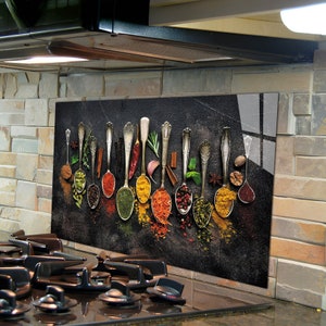 Tempered Glass Stove Backsplash, Kitchen Backsplash Tile, Chopping Board, Noodle Board, Kitchen Decor, Stove Back Cover, Stove Top Cover