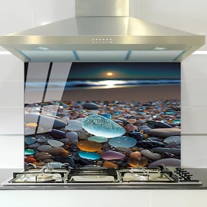 Tempered Glass Stove Backsplash, Kitchen Backsplash Tile, Chopping Board, Noodle Board, Kitchen Decor, Stove Back Cover, Stove Top Cover