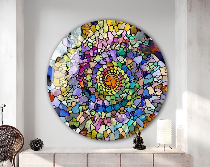Stained Glass Window Glass Wall Art, Glass Home Wall Decor Gift ...