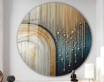Tempered Glass Wall Art-Abstract Round Wall Art Gift-Abstract Wall Art-Tempered Glass Art-Glass Wall Decor-Glass Printing-Round Wall Decor