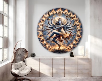 Tempered Glass Wall Art | Hindu God Shiva Wall Art | Hindu Home
