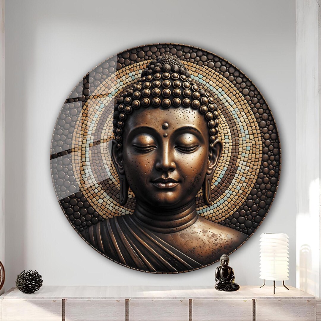 Tempered Glass Wall Art | Buddha Wall Art | Hindu Home Decor | Abstract ...