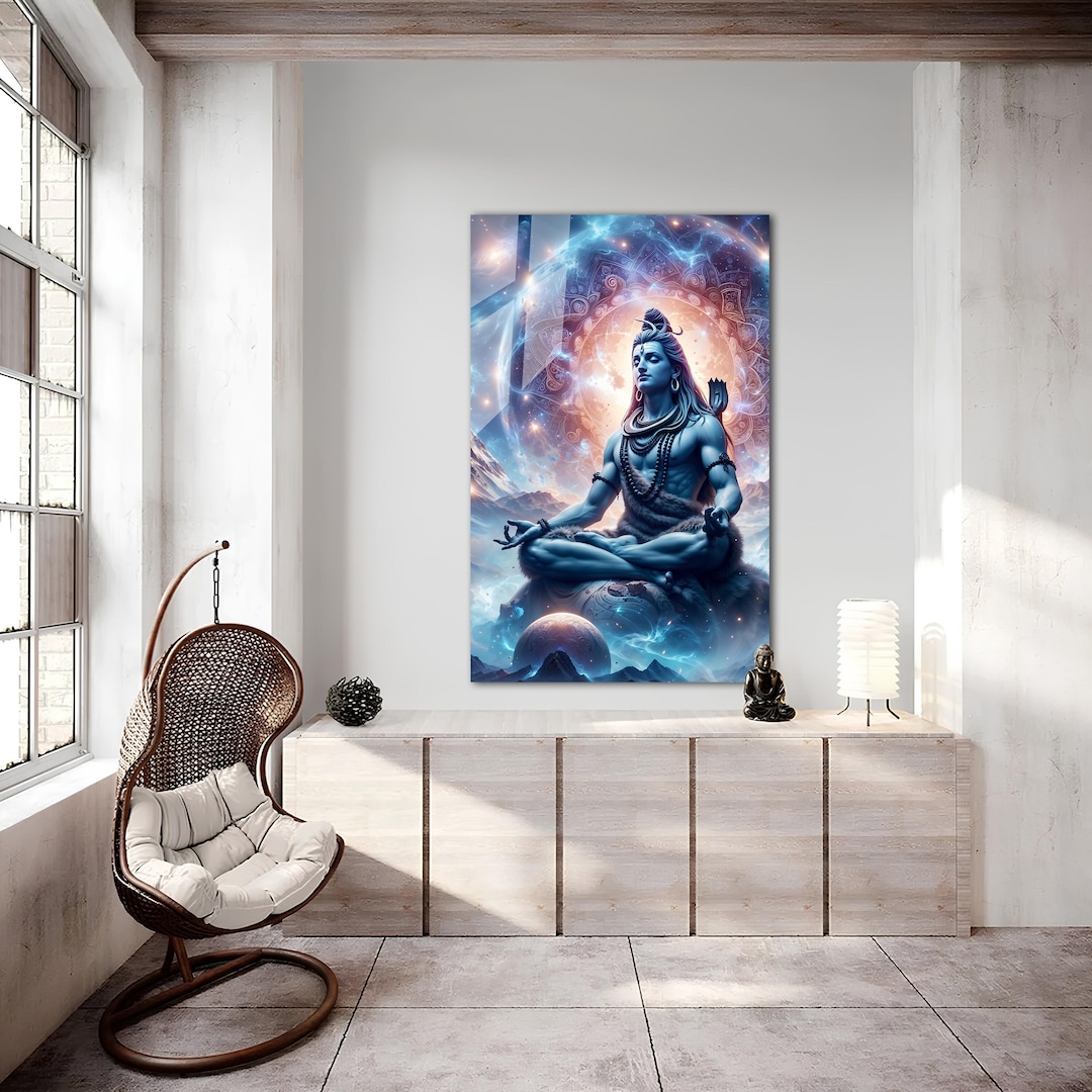 Tempered Glass Wall Art | Hindu God Shiva Wall Art | Hindu Home Decor ...