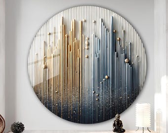Tempered Glass Wall Art-Abstract Round Wall Art Gift-Abstract Wall Art-Tempered Glass Art-Glass Wall Decor-Glass Printing-Round Wall Decor