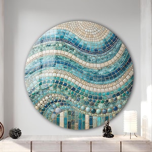 Tempered Glass Wall Art-Stained Round Wall Art Gift-Circle Wall Art-Tempered Glass Art-Glass Wall Decor-Abstract Glass Art-Round Wall Decor