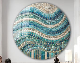 Tempered Glass Wall Art-Stained Round Wall Art Gift-Circle Wall Art-Tempered Glass Art-Glass Wall Decor-Abstract Glass Art-Round Wall Decor