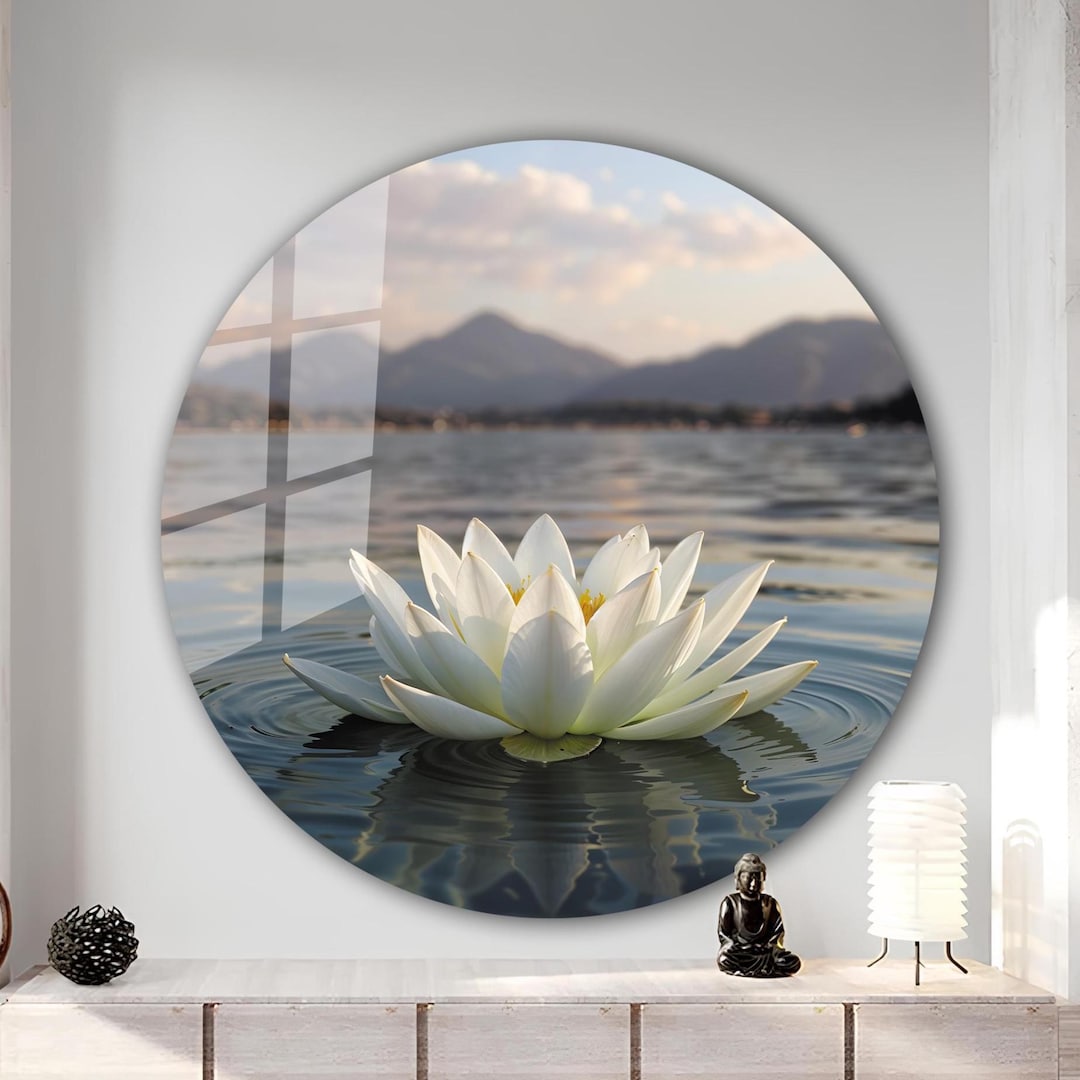 Lotus Tempered Glass Wall Art | Lotus Zen Spa Wall Decor | Wall ...