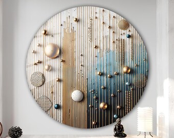Tempered Glass Wall Art-Abstract Round Wall Art Gift-Abstract Wall Art-Tempered Glass Art-Glass Wall Decor-Glass Printing-Round Wall Decor