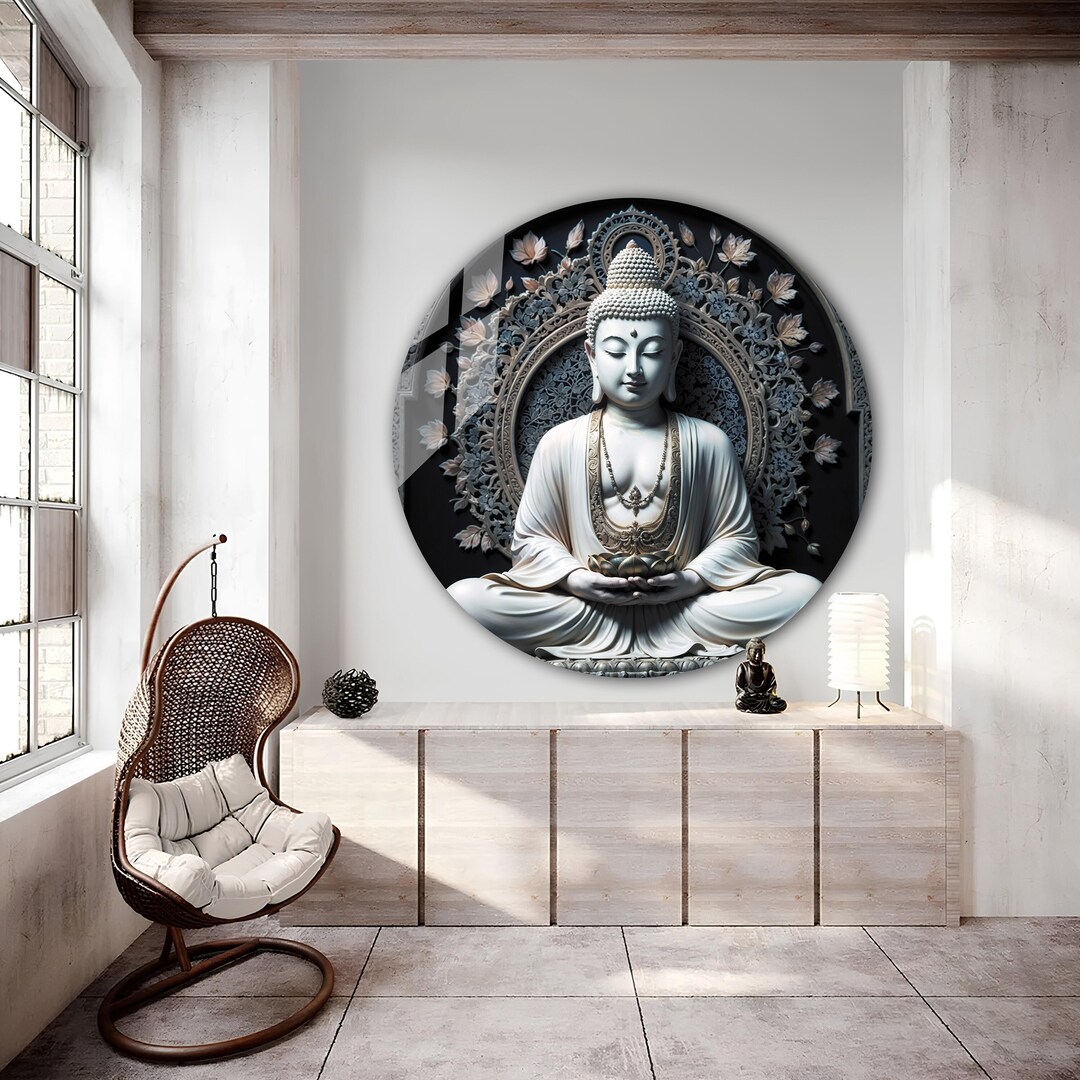 Tempered Glass Wall Art | Buddha Wall Art | Hindu Home Decor | Abstract ...