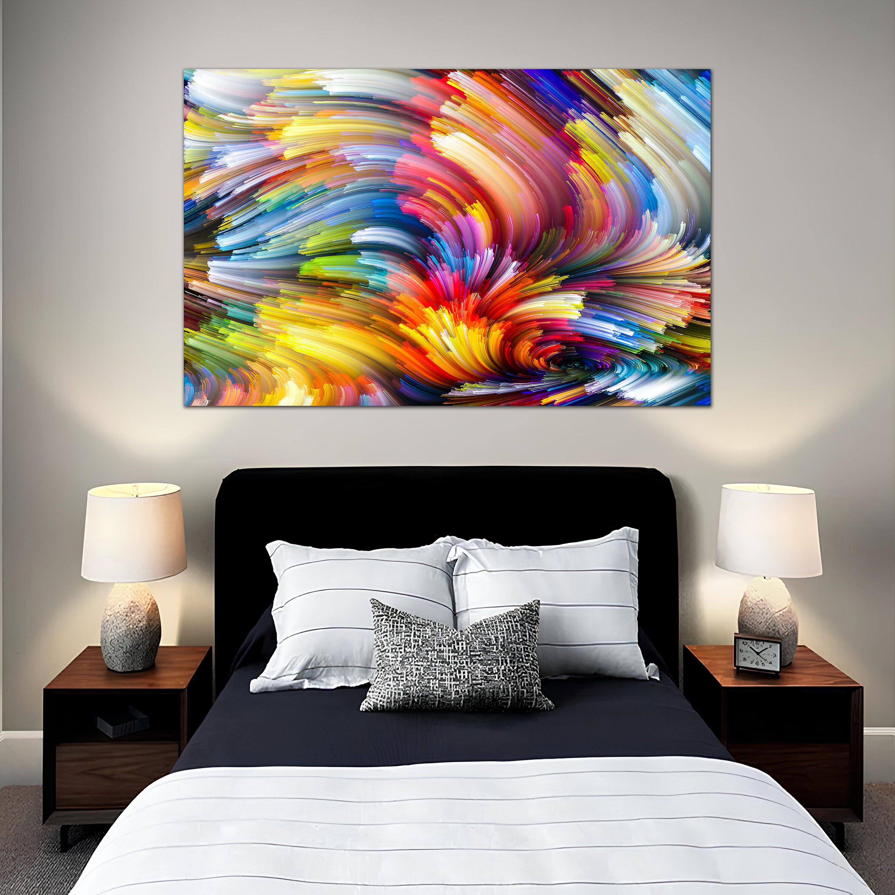 Tempered Glass Wall Art / Glass Wall Decor / Colorful Wall Decor ...