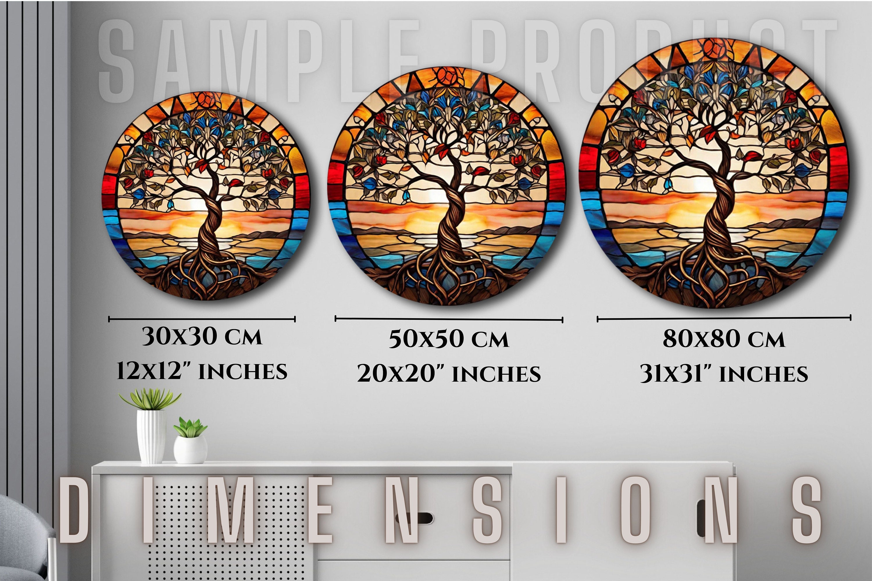 仏像強化ガラスアート | 仏像丸ガラス | 仏像ガラスペイント | 壁掛け