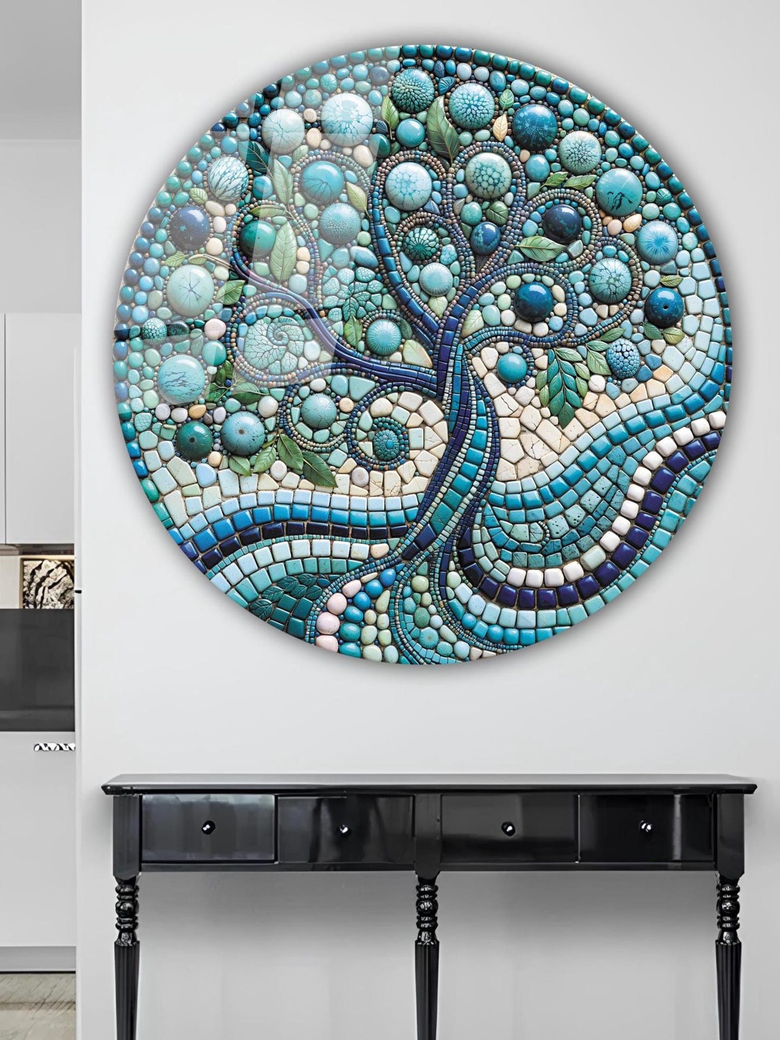 Mosaic Look Glass Tree of Life-tempered Glass Wall Art-mega Size ...