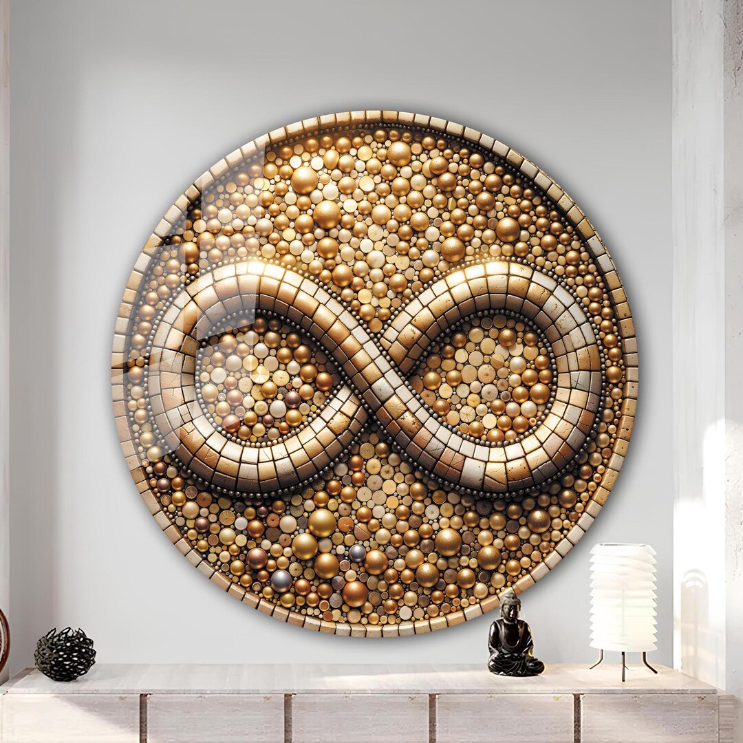 Infinity Symbol Glass Mosaic Wall Art Decor, Abstract Wall Painting ...