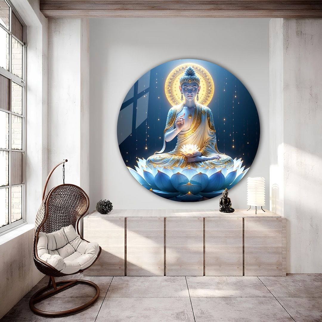 Tempered Glass Wall Art | Buddha Wall Art | Hindu Home Decor | Abstract ...