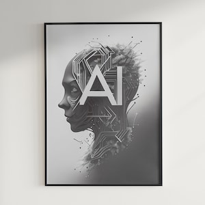 Ai wall art,Ai poster,Ai logo,Ai symbol, Ai icon, SVG, PNG, IMG, Ai art, Ai svg, Ai head, midjourney art, Midjourney, Ai wall art, Ai poster