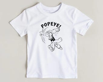 Klassisch POPEYE! Kinder T-Shirts | Spaß animiertes klassisches Design