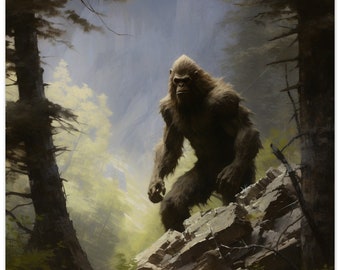 Klassieke matpapieren poster Sasquatch