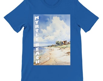 Myrtle beach 1920's style water color Men's clothing, unisex sizes