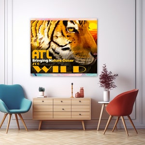 ATL Zoo Wandkunst, Get your Wild on! Wunderschönes Original Gemälde/Druck