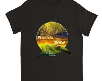 Florida Wildlife T-Shirt | Unisex Graphic Tee | Original Gator & Tiger Artwork | Vintage Florida Style | Outdoor Adventure Shirt