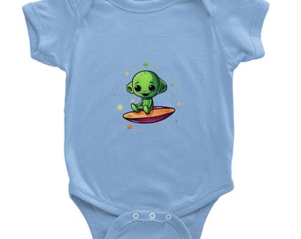 Cute Alien Baby Clothes, Galaxy Theme Nursery Outfit, NASA Inspired Toddler Tee, Extraterrestrial Infant Gear, Little Martian Baby Gift