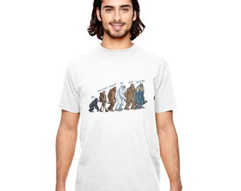 Big Foot Evolution - Geschenkidee - Unisex Tshirt