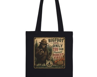 Sasquatch – Vintage – Wanddeko – Smokey Bigfoot, humorvoll, Geschenk, Tragetaschen