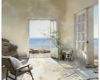 Andrew Wyeth gestylter Aquarell Druck, Küste von Neu England, Verschönern jeden Raum! Klassisches Matte Papier Poster