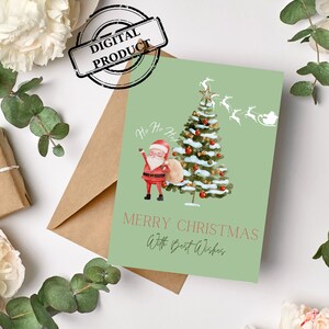Cartolina di Natale, cartolina di buon Natale, carta regalo di Natale, cartolina di Natale stampabile