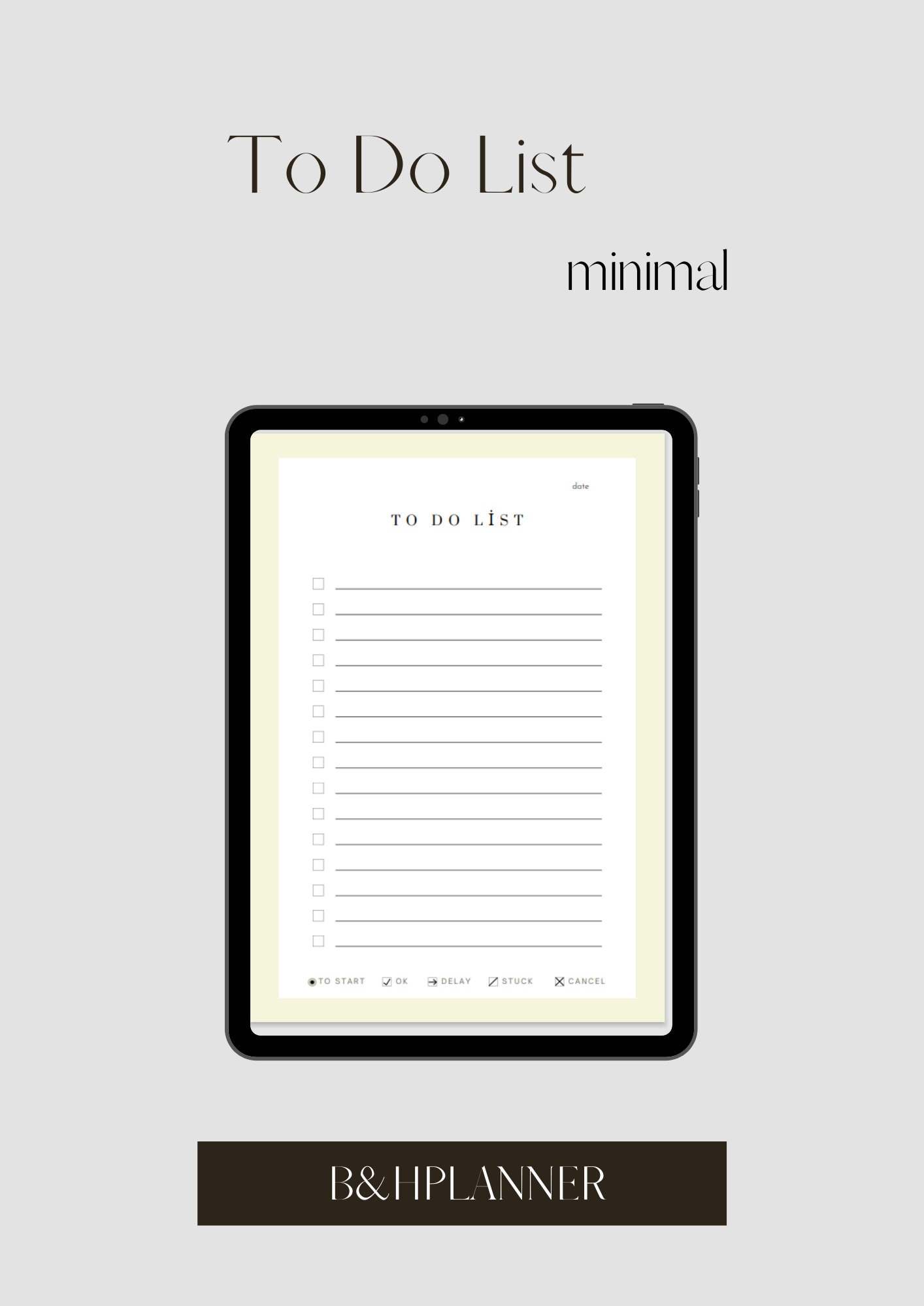 Printable to Do List, Digital to Do List, to Do List Minimal, Planner