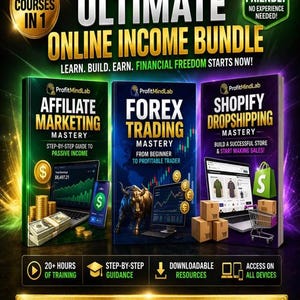 Ultimate Online Income Bundle | Affiliate Marketing + Forex Trading + Shopify Dropshipping Course | Make Money Online | Digital Download image 1