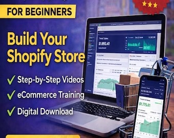 Shopify Dropshipping Course for Beginners | Build a Profitable Online Store | eCommerce Business Guide | Digital Download