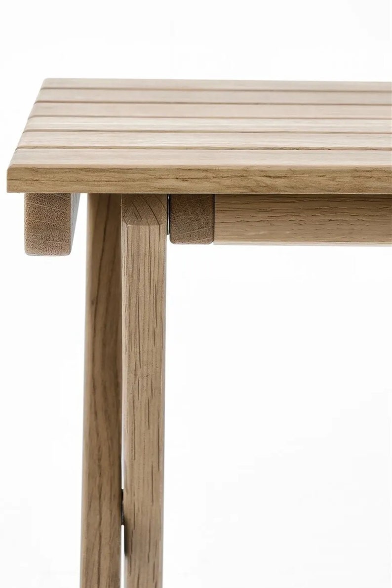 Massive Patio Stool Garden Stool Wood Stool Side Table Oak Massive