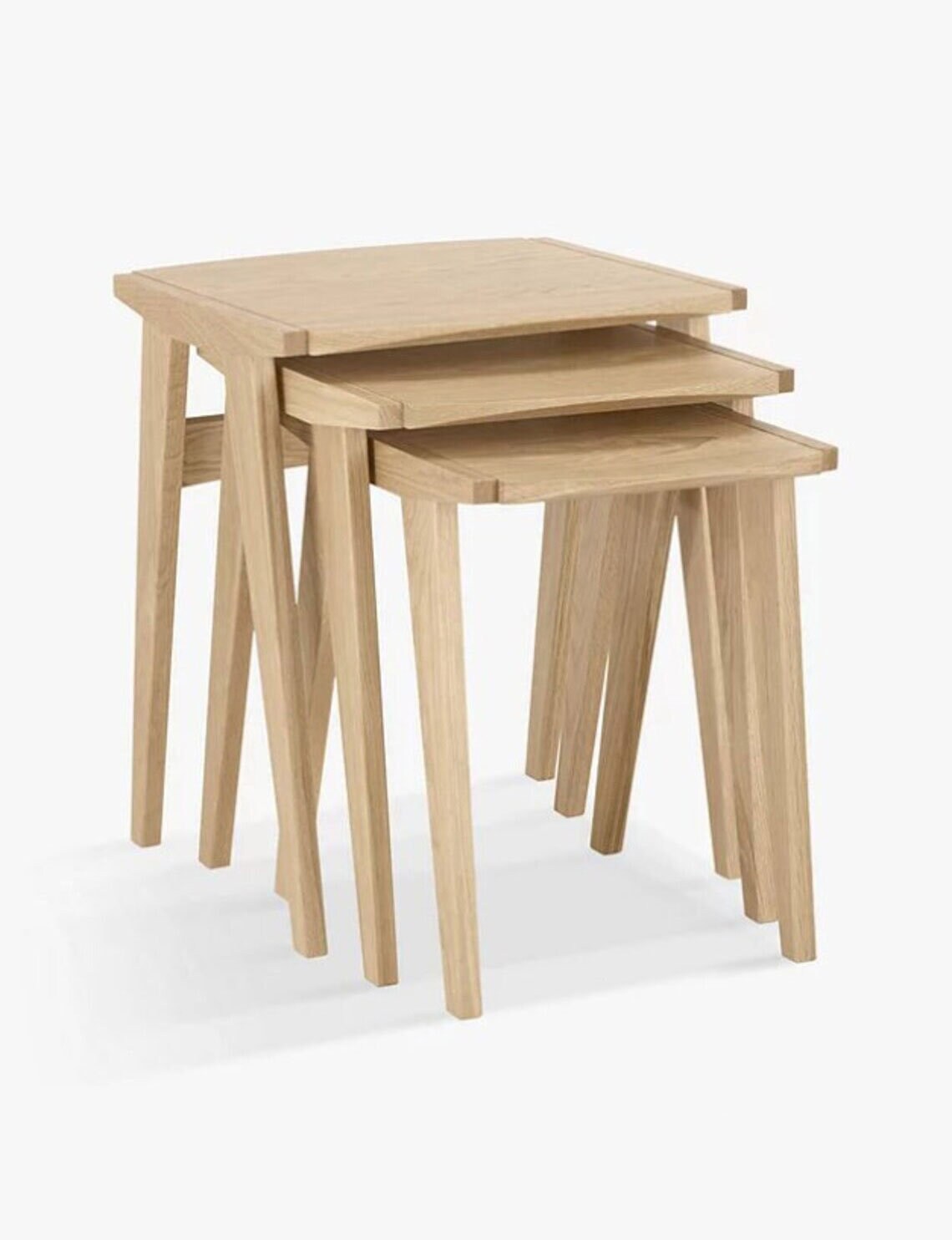 Nest of Tables Nesting Table Oak of Table Set of 3 Mid Century Modern ...