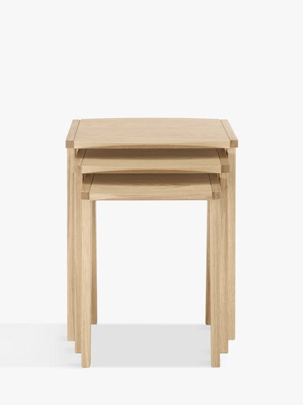 Nest of Tables Nesting Table Oak of Table Set of 3 Mid Century Modern ...