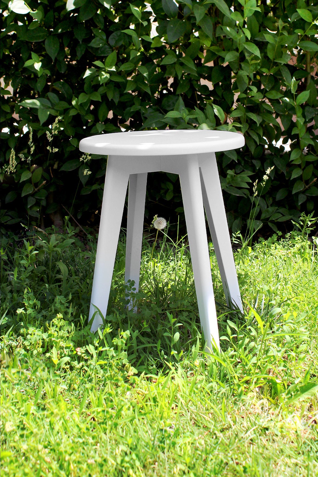 Stool Garden Stool Wood Stool Side Table White Stool Chair Patio Decor ...
