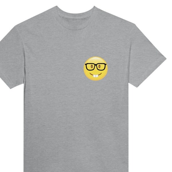 T-shirt - Emoji Visage de Geek / Nerd