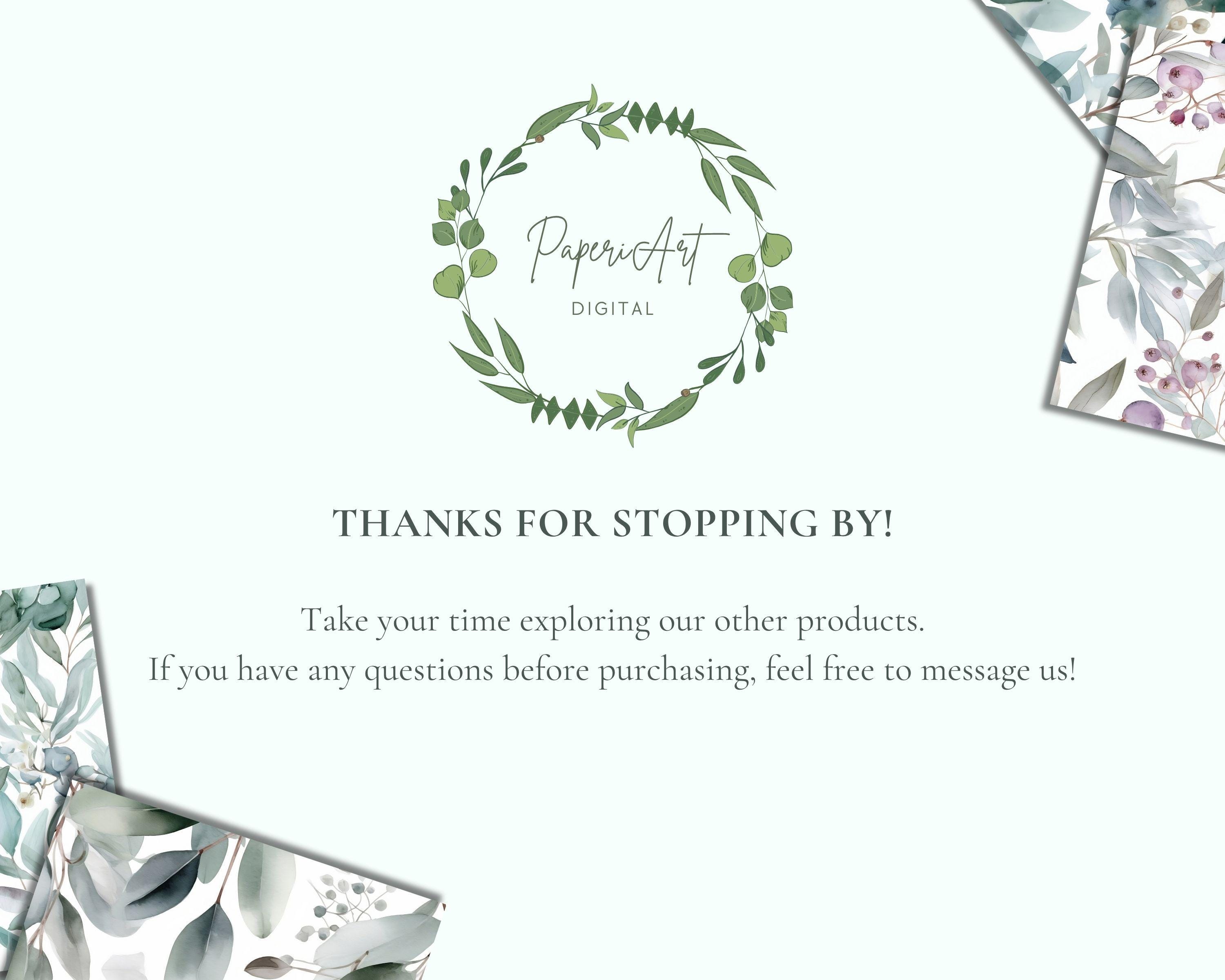 Watercolor Eucalyptus Digital Paper Set, Greenery Eucalyptus Seamless ...