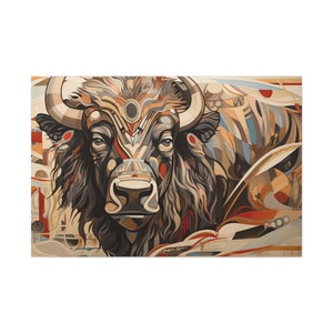 Abstract Western Wildlife - Matte Canvas, Stretched, 1.25&quot;