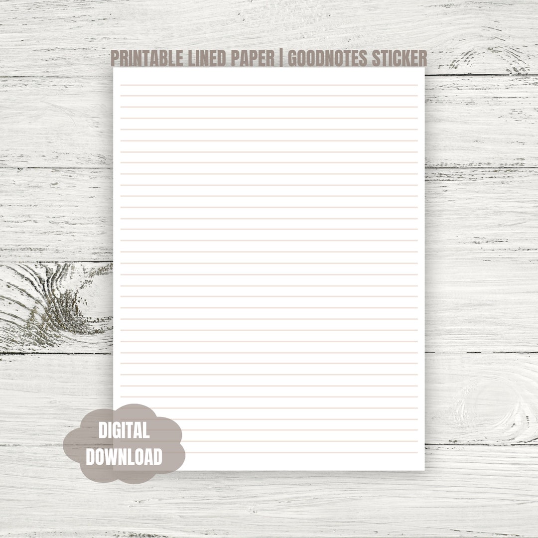 Printable Lined Paper Goodnotes Lined Paper Goodnotes Sticker Spring