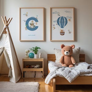 Jungle Animals, Safari Animal Nursery Prints, Safari animals, Hot Air Balloon Nursery , Safari Adventure, Neutral Boho Animal Wall Art