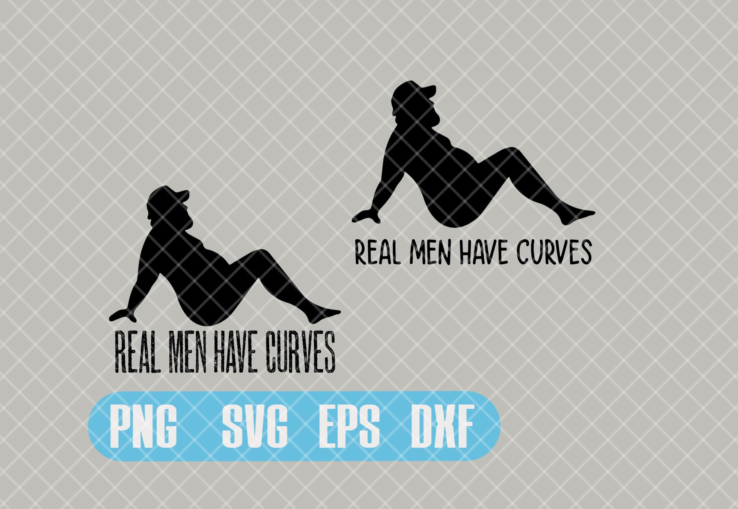 Real Men Sign Real Men Have Curves Bundle (2 Different Fonts) - Etsy