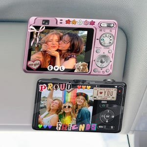 Personalized Vintage Couple Car Visor Clip, LGBT Gay Lesbian Gift Ideas, Lesbian LGBTQ Gift, Drive Safe Girlfriend Boyfriend Car Accessories