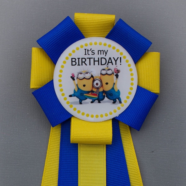 Minions Birthday Pin, Minions Birthday, Minions Party, Despicable Me Birthday, Despicable Me Party, Minions Bow, Minion Birthday party