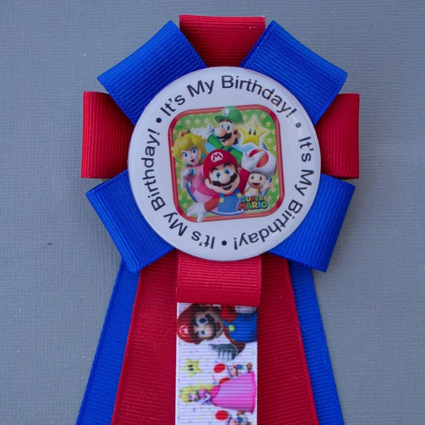 Mario Kart Birthday Pin, Mario Kart Party, Mario Kart Birthday Party, Mario Kart Bow, Mario Kart Party Favors, Mario Kart Birthday, Mario