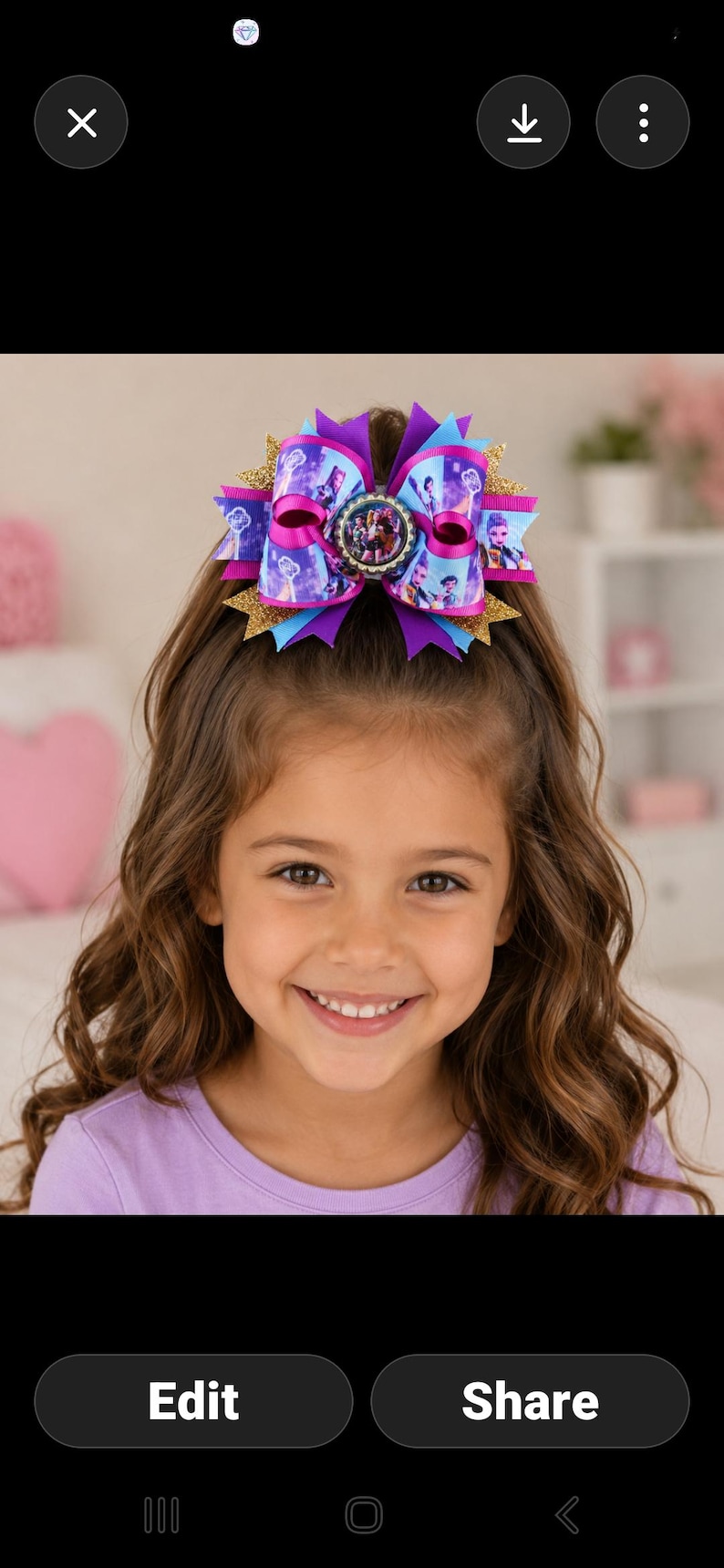 Kpop Demon Hunters Birthday Bow and Pin Set, Kpop Demon Hunters Huntrix, Kpop Demon Hunters Party, Kpop Demon Hunters Birthday, Huntrix Bow image 5